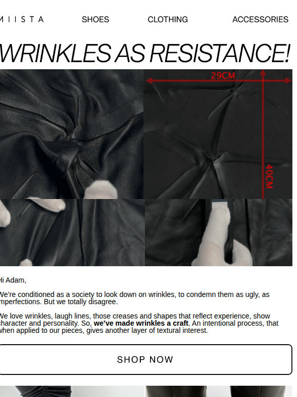 Wrinkles as resistance!