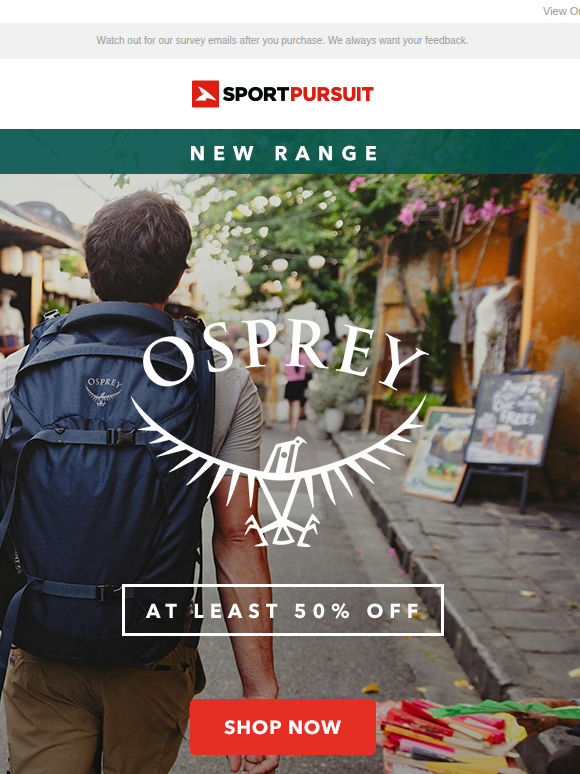 Osprey - New Range - At Least 50% Off + More