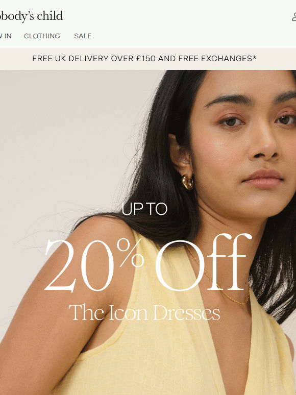 Up to 20% off icon dresses