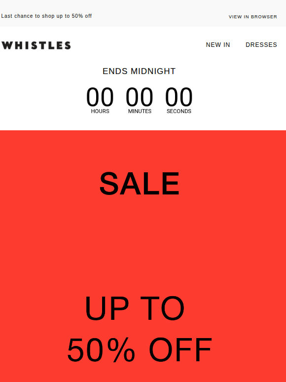 FINAL HOURS: Sale ends midnight