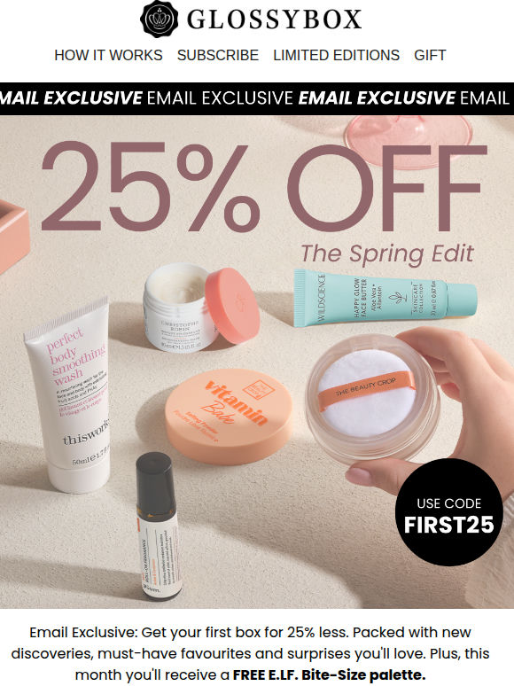 EMAIL EXCLUSIVE: 25% Off First Box