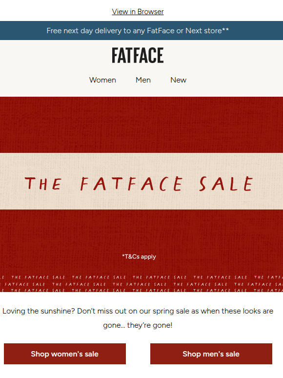 The FatFace Sale: Find your spring styles