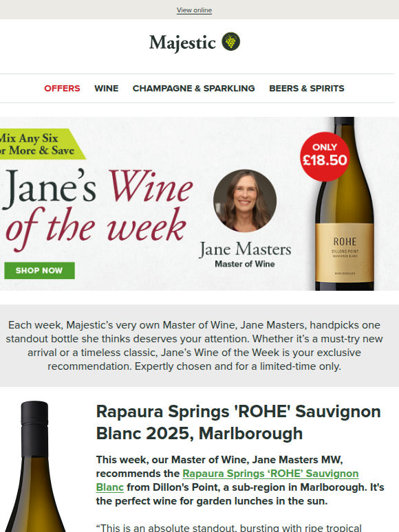 Jane’s NEW Wine of the Week