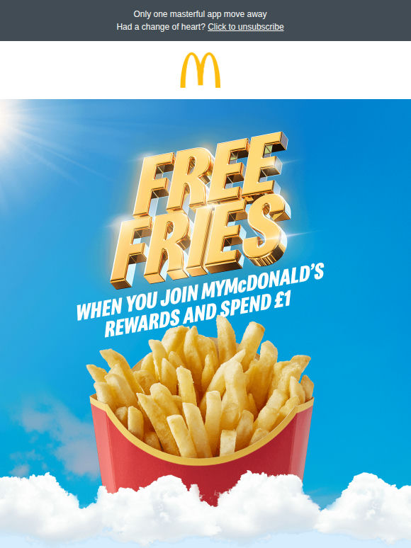 🍟 FREE MEDIUM FRIES are waiting 🍟