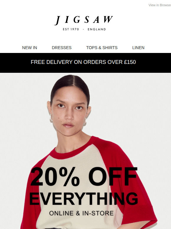 The ones you want | 20% off everything