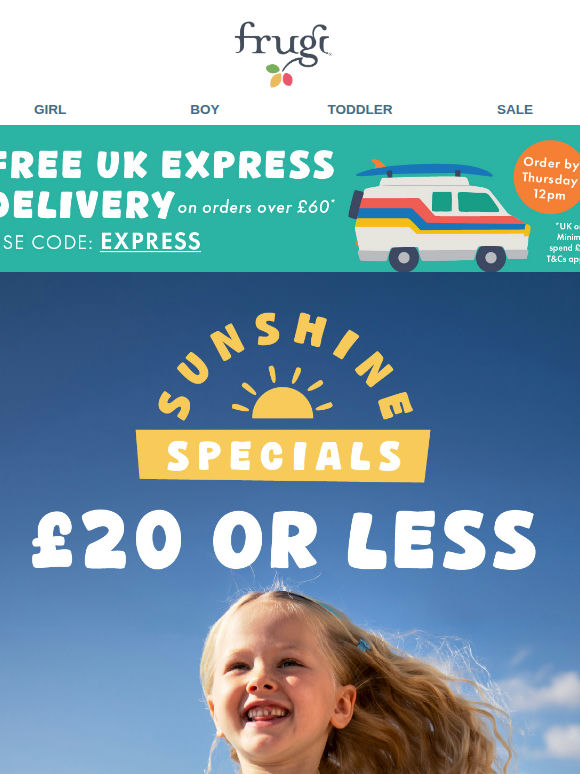 £20 & Under Sunshine Specials 🌞