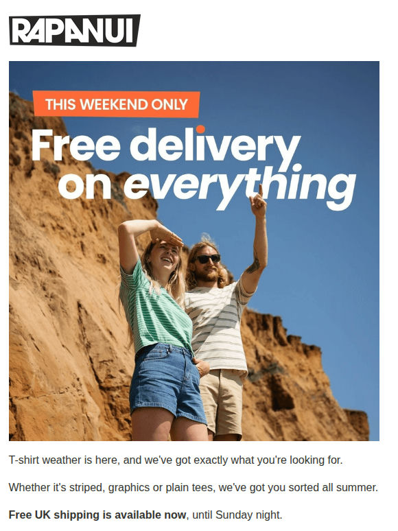 Free UK Delivery All Weekend