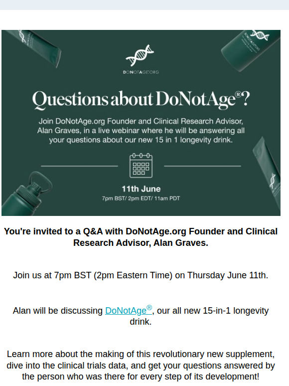 You're Invited: Live Q&A With Our Founder Alan Graves!