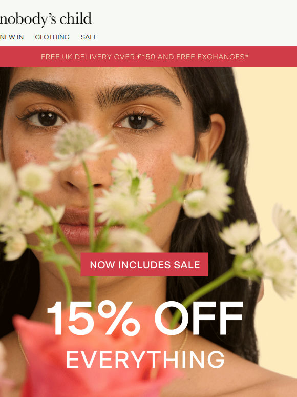 100+ new styles with 15% off