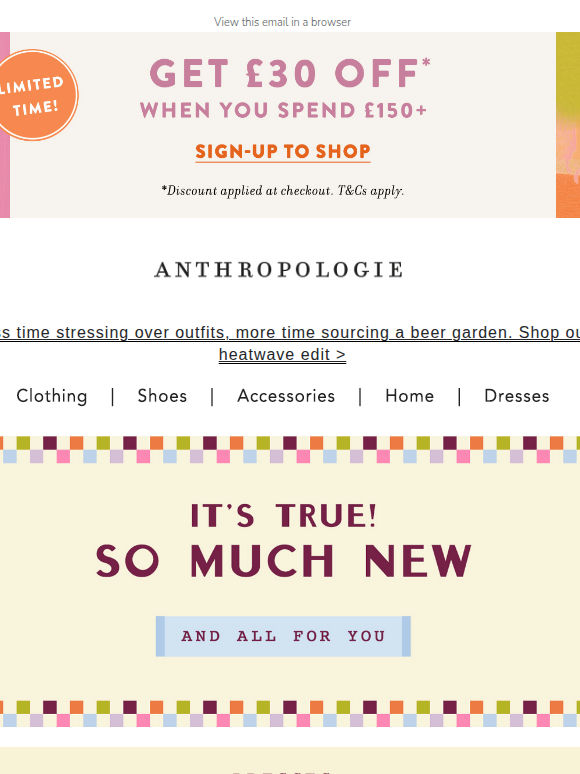 Join AnthroPerks for £30 OFF*