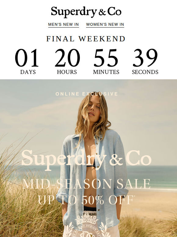 Sale Final Weekend, Just in Time for Payday