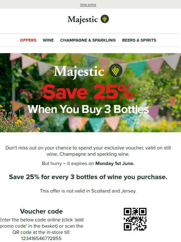 Your 25% discount voucher expires on Monday