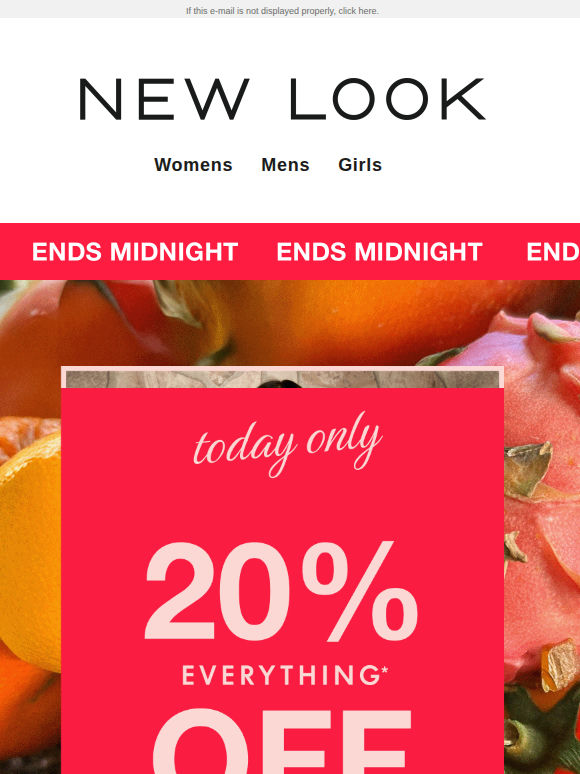 Starts NOW: 20% off EVERYTHING