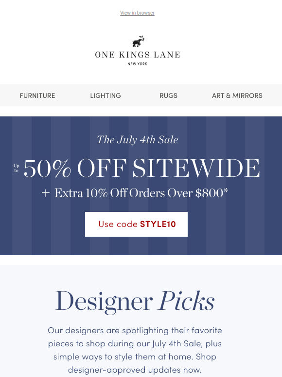 Shop the Sale Like a Designer — Up to 50% Off