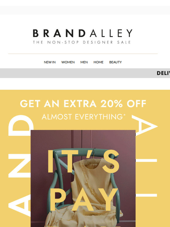 Here's your payday offer | Extra 20% off