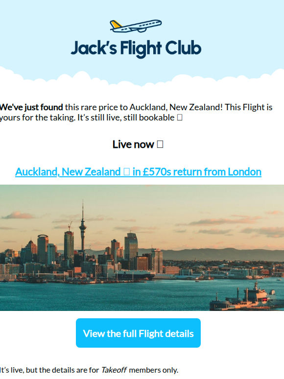 Auckland, New Zealand 🥝 in £570s return from London