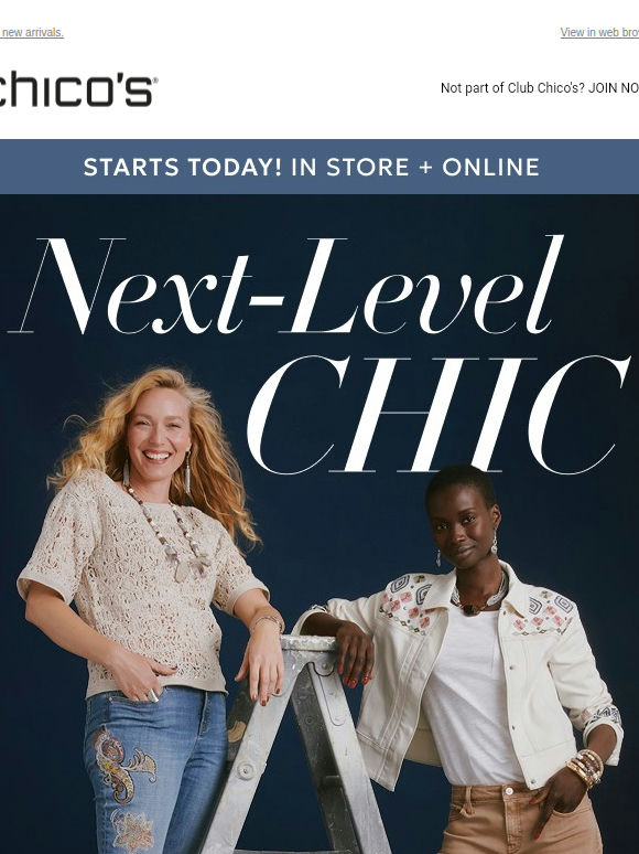 Next-Level Chic (25% Off) Starts Now
