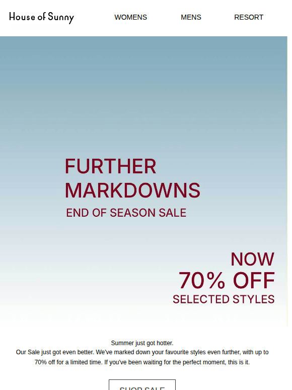 Now 70% OFF