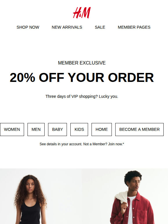 20% off for Members starts now