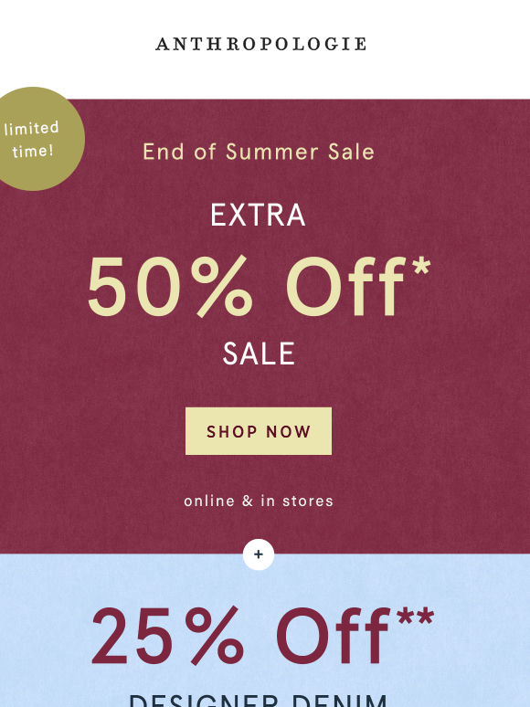 25% OFF designer denim for a limited time