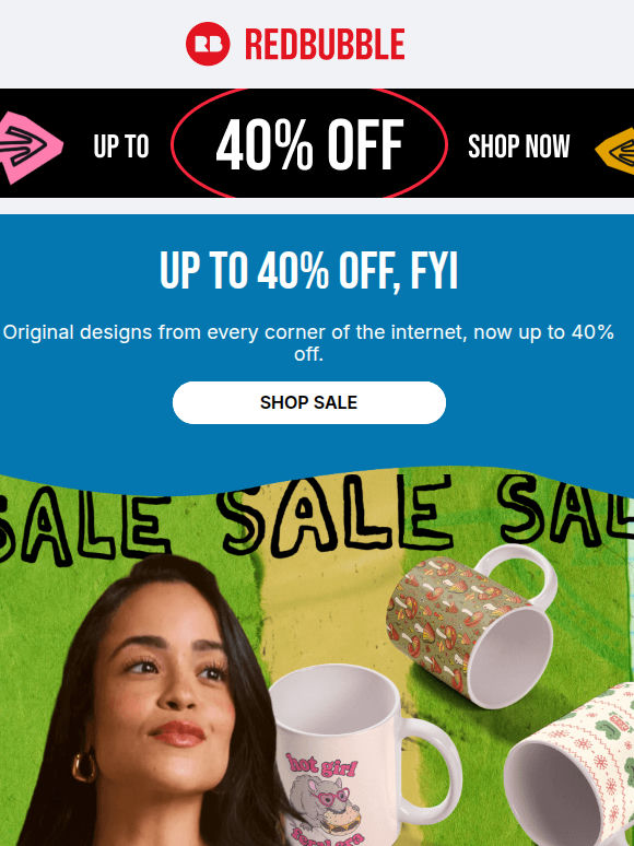 The sale is still sale-ing: up to 40% off 🫡