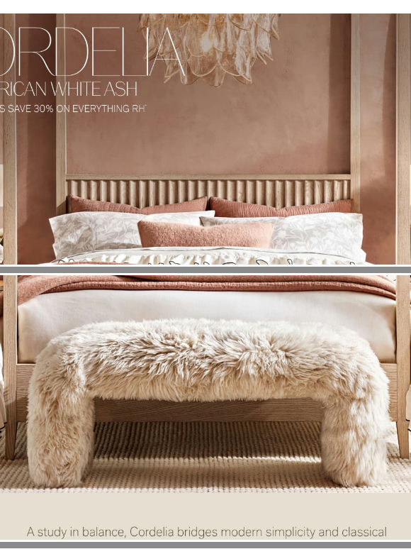 The Cordelia Collection from RH TEEN. Handcrafted in American White Ash.