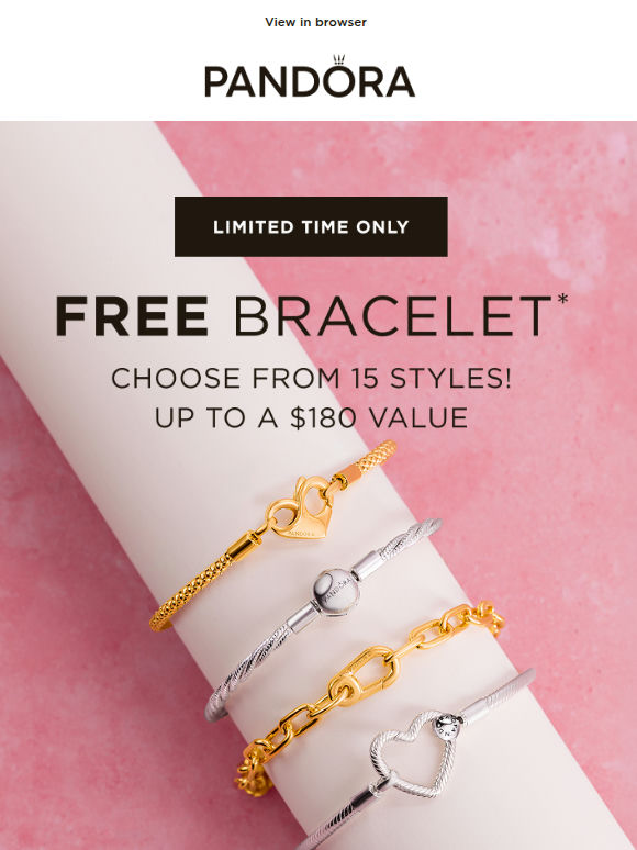 Build your look, get a FREE bracelet with qualifying spend ♡