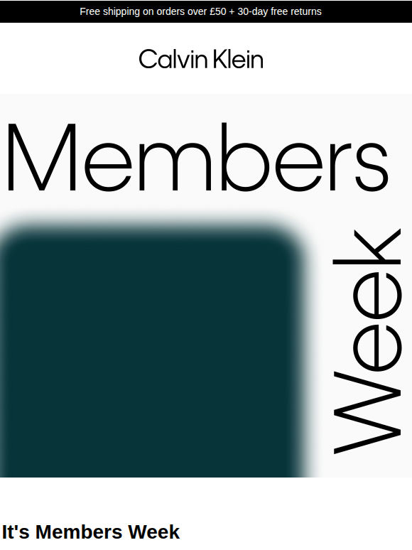 It's Members Week
