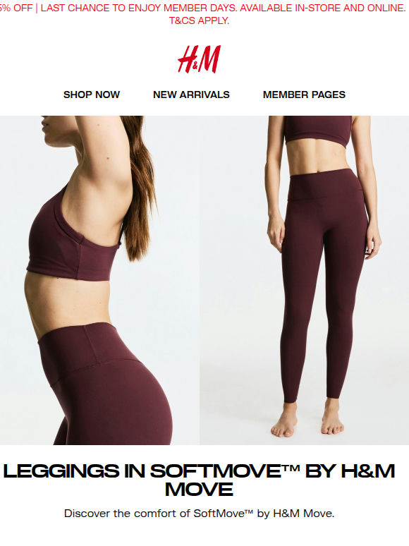Leggings in SoftMove™  by H&M Move