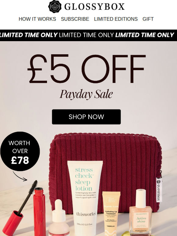 HURRY! £5 OFF The Beauty Finds Edit