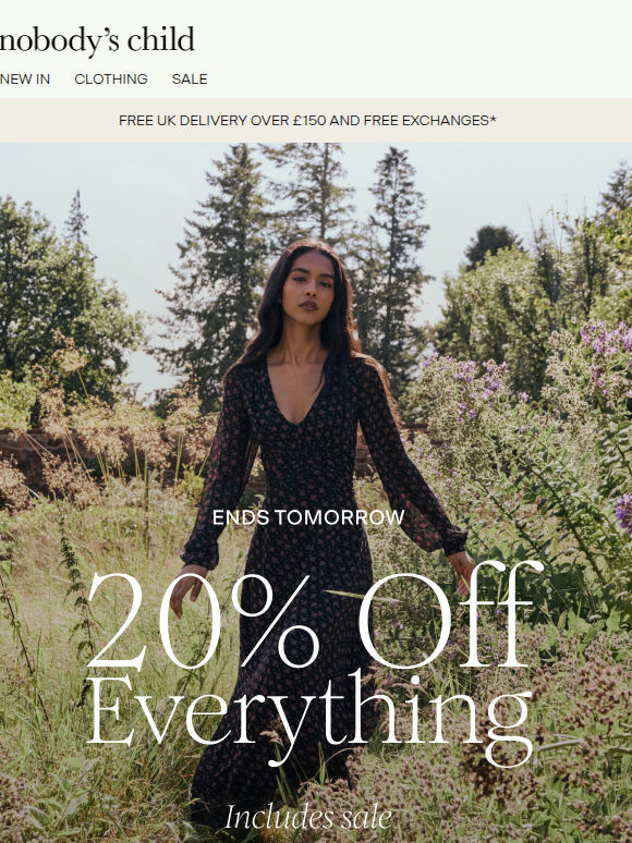20% off your entire basket