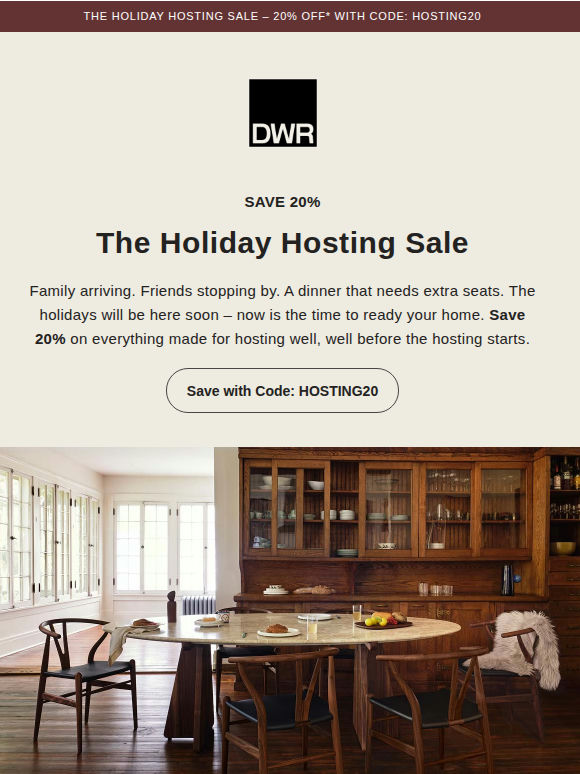 Starts now: Save 20% on holiday hosting essentials