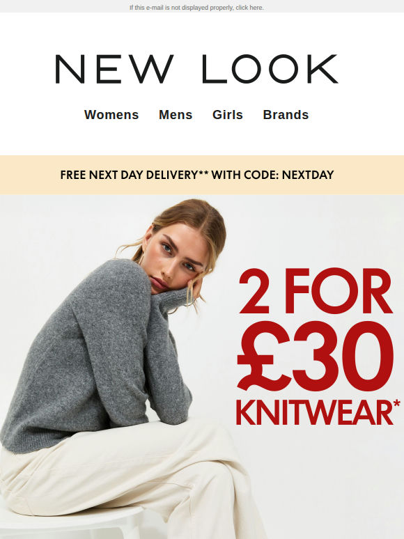 New offer alert: 2 for £30 knits 🚨