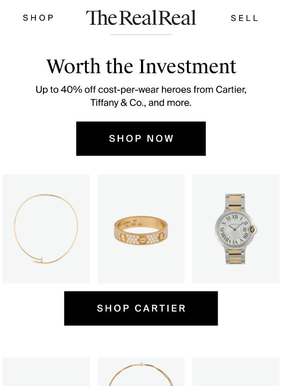 Up to 40% off jewelry & watches
