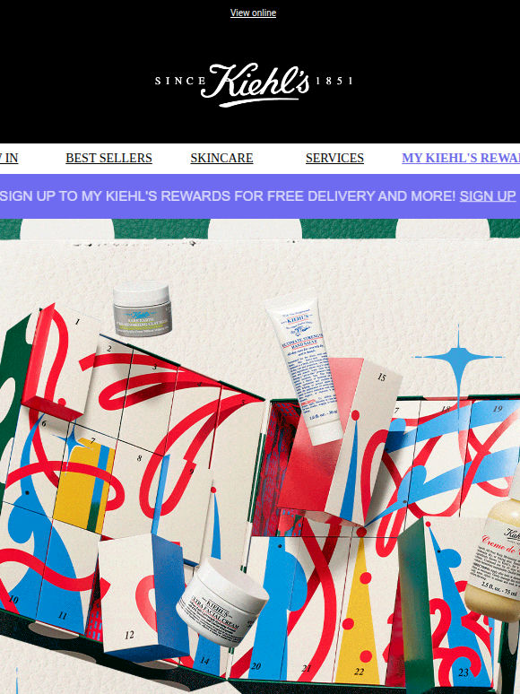 24 Kiehl's favourites, one Calendar
