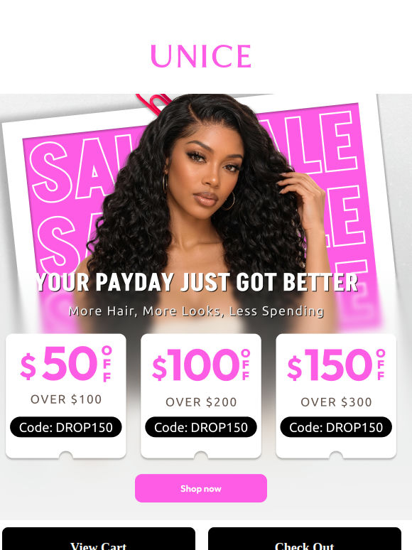 Every $100 gets you $50 off. More style, less out of pocket.