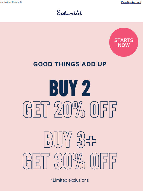 Buy 2 → 20% OFF | Buy 3+ → 30% OFF