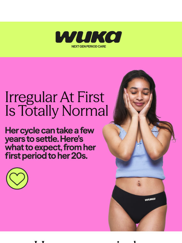 How her period changes as she grows up