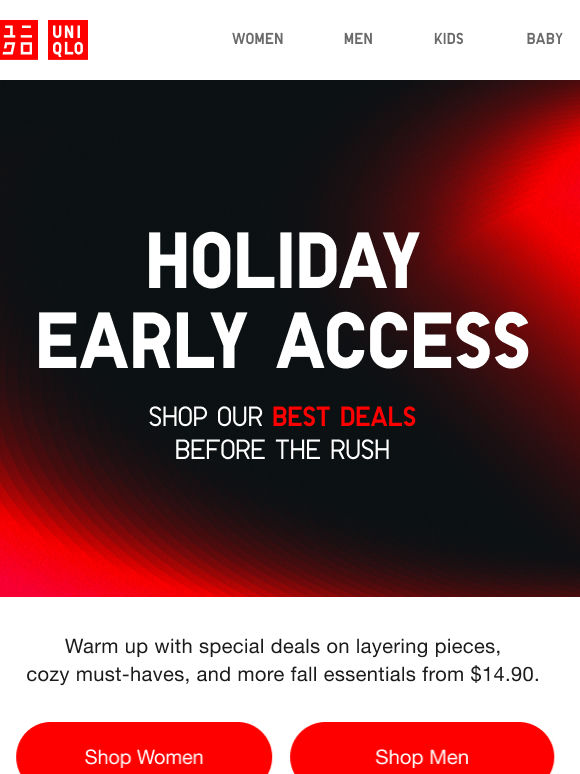 Holiday Early Access is here!