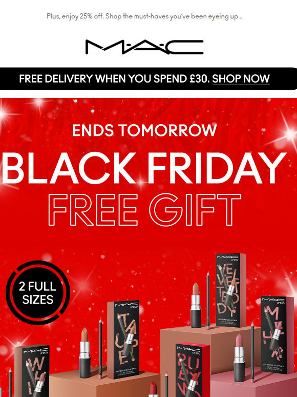 Ends tomorrow: your FREE GIFT!