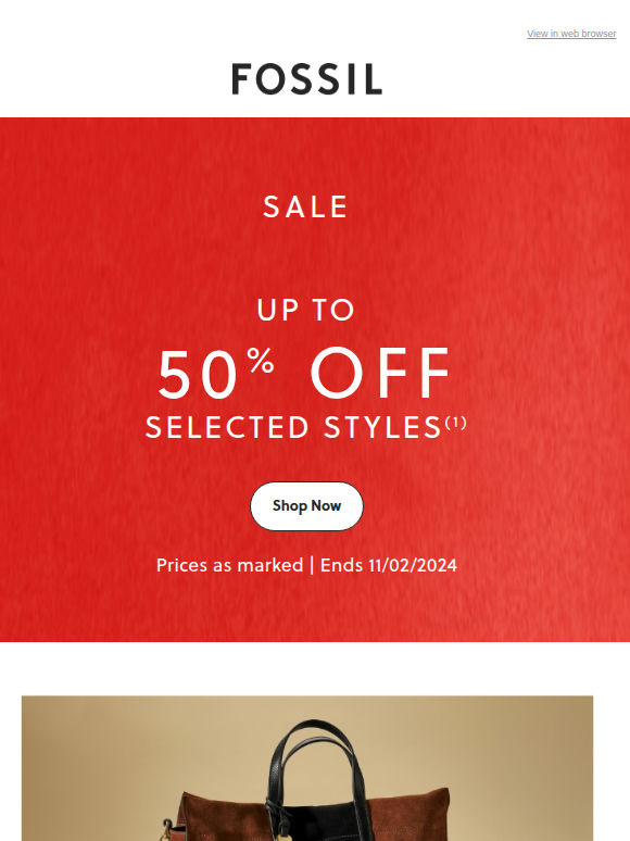 SALE: Up to 50% off is on