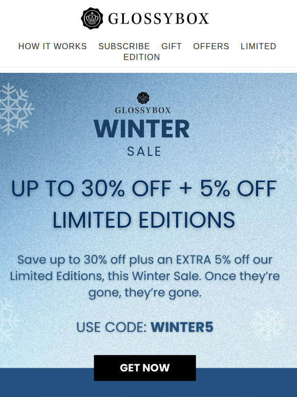 SAVE up to 30% + EXTRA 5% Off Limited Editions