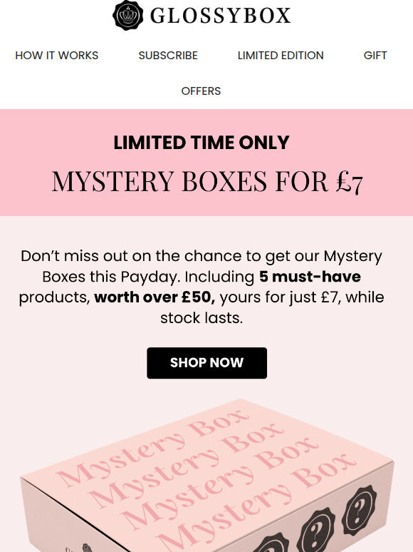 HURRY! £7 Mystery Boxes