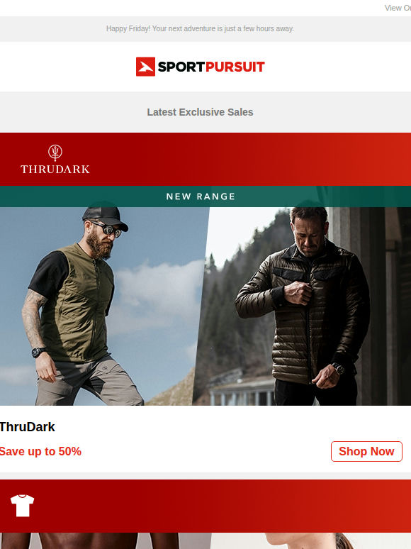 Up to 68% Off: ThruDark - New Range | Underwear Essentials | Winter Running Clothing | O'Neill - Price Drop | Blueball Active Clothing