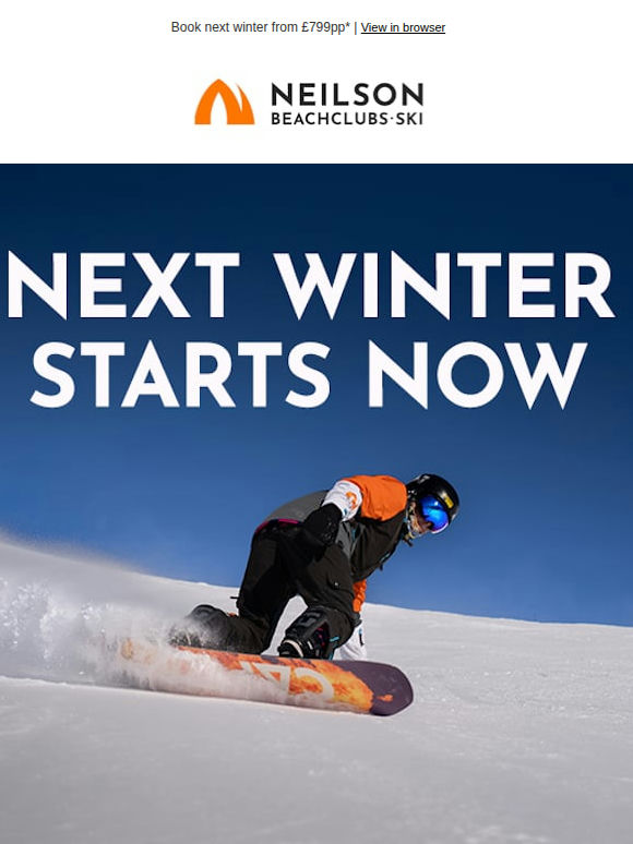 Ski dates for next winter are now live - lock in early.