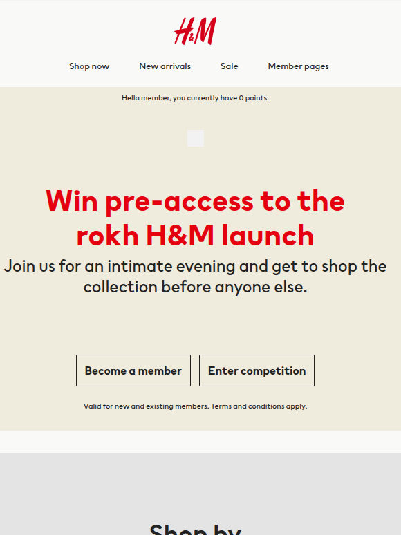 Win pre-access to the rokh H&M launch