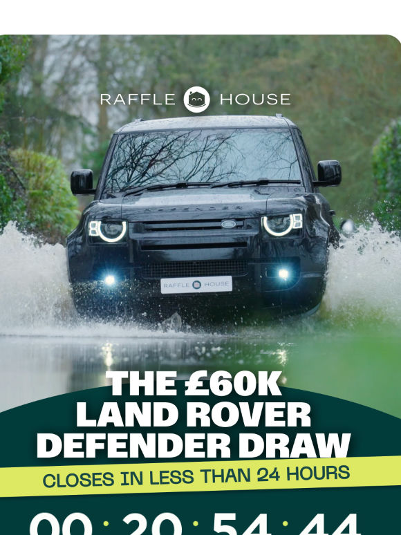 🚨 Less than 24h to go: The £60k Land Rover Defender