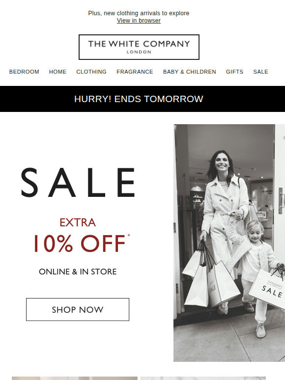 Ends tomorrow: extra 10% off sale