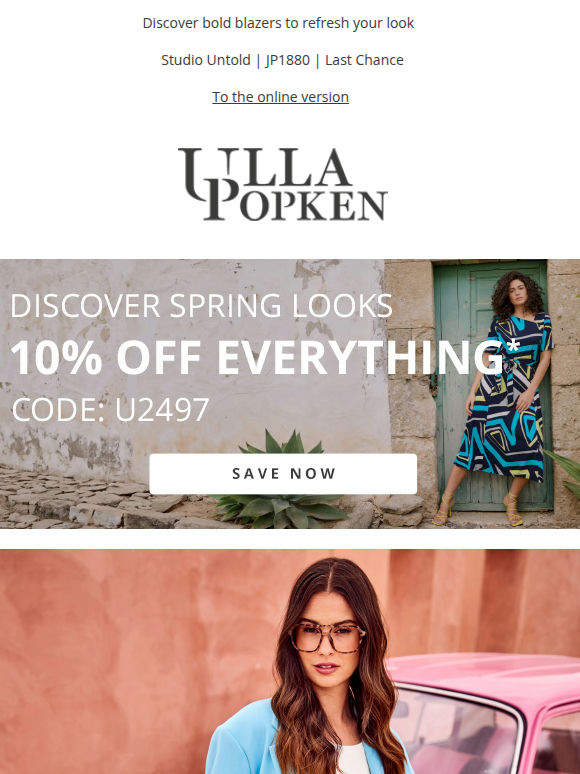 Your look, your deal: enjoy 10% off