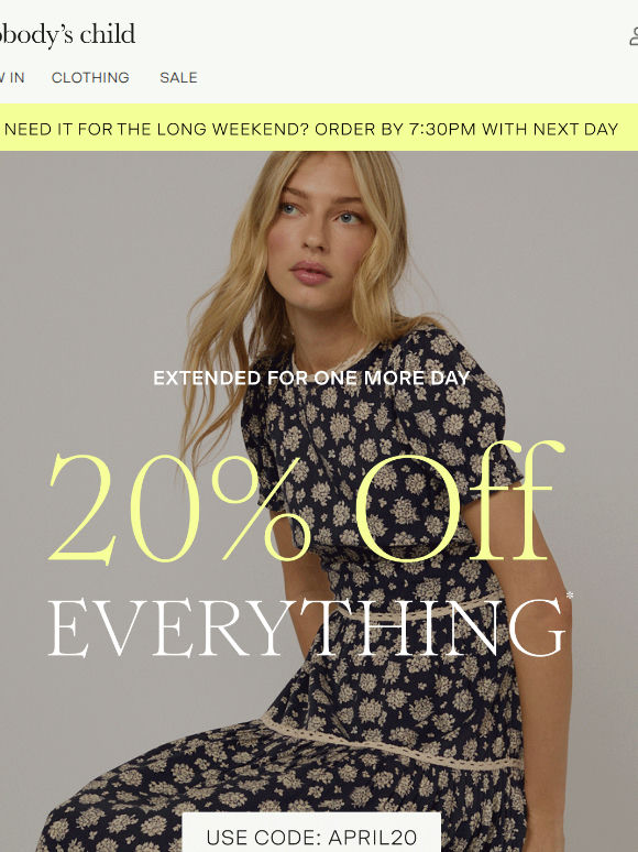 HOT NEWS: 20% off extended ☀️